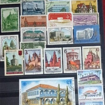 Foreign Used Stamps ARCHITECTURE & BUILDING 24 Stamps+1 SOUVINER SHEET