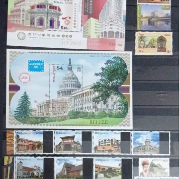 Foreign MNH Stamps ARCHITECTURE & BUILDING 2 Miniature Sheets +15 stamps