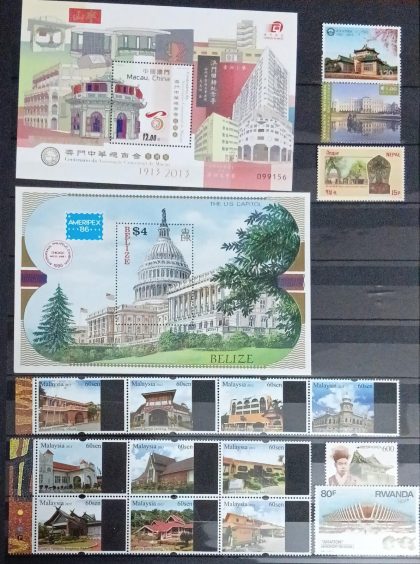Foreign MNH Stamps ARCHITECTURE & BUILDING 2 Miniature Sheets +15 stamps