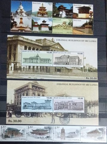 Foreign Mnh Stamps Architecture & Building 2 Miniature Sheets +12 Stamps