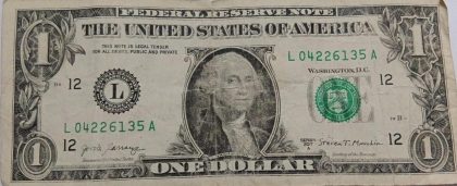 UNITED STATES OF AMERICA Currency 1 Dollar 2017 (Used)