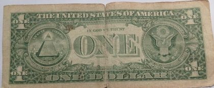 UNITED STATES OF AMERICA Currency 1 Dollar 2003 (Used) slightly damaged - Image 2