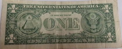 UNITED STATES OF AMERICA Currency 1 Dollar 2009 (Used) Slightly Damaged - Image 2