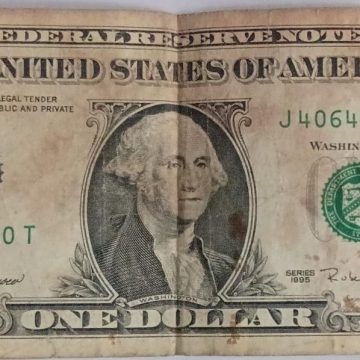 UNITED STATES OF AMERICA Currency 1 Dollar 1995 (Used)