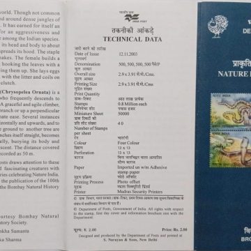 Nature India Snakes : Python Pit Viper King Cobra Gliding Snake. (BR)