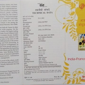 Sams Shopping India France Joint Issue. (BR)
