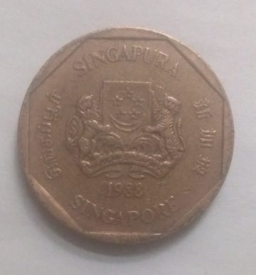 1$ 1988 Majulah Singapora/ Singapore (used)