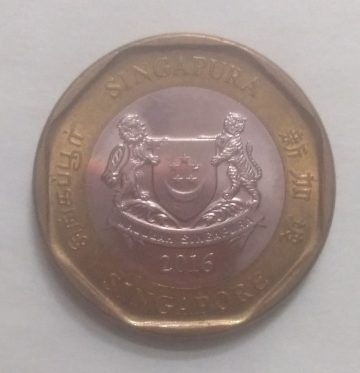 1$ Dolar 2016 Majulah Singapora/ Singapore (used)