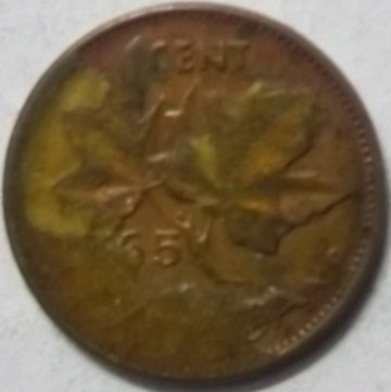 1 Cent Canada 1965 Elizabeth II D.G Regina (used)