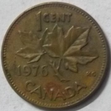 1 Cent Canada 1976 Elizabeth II D.G Regina (used)