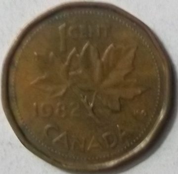 1 Cent Canada 1982 Elizabeth II D.G Regina (used)