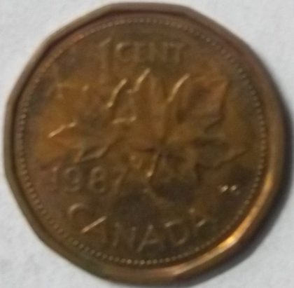 1 Cent Canada 1987 Elizabeth II D.G Regina (used) | Indian Postage Stamps | Indian Coins | Old Indian Currency | Rare Indian Coins | Numismatic Collection India