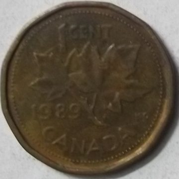 1 Cent Canada 1989 Elizabeth II D.G Regina (used)