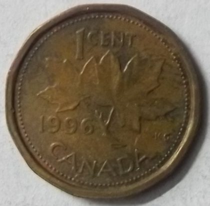 1 Cent Canada 1996 Elizabeth II D.G Regina (used) | Indian Postage Stamps | Indian Coins | Old Indian Currency | Rare Indian Coins | Numismatic Collection India