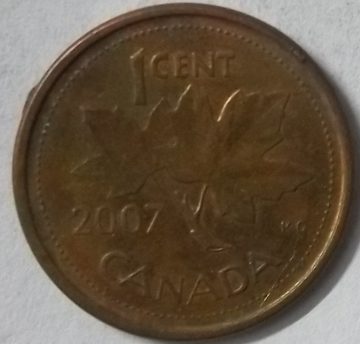 1 Cent Canada 2007 Elizabeth II D.G Regina (used)