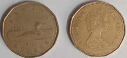 1 DOLLAR CANADA 1989 Elizabeth II D.G Regina (used) | Indian Postage Stamps | Indian Coins | Old Indian Currency | Rare Indian Coins | Numismatic Collection India