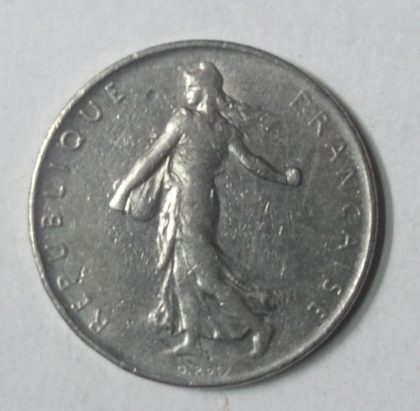 1 Franc 1972 Liberte Egalite Fraternite(used) | Indian Postage Stamps | Indian Coins | Old Indian Currency | Rare Indian Coins | Numismatic Collection India - Image 2