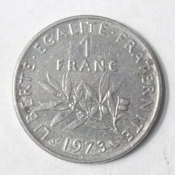 1 Franc 1973 Liberte Egalite Fraternite(used)
