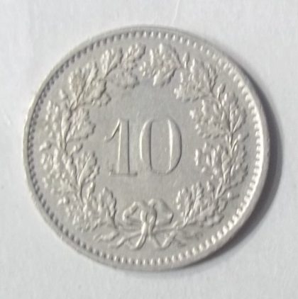 SWITZERLAND 10 Rappen1981 Confoederatio Helvetica (used) | Indian Postage Stamps | Indian Coins | Old Indian Currency | Rare Indian Coins | Numismatic Collection India - Image 2