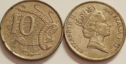 Australia 10 cent 1988(used) | Indian Postage Stamps | Indian Coins | Old Indian Currency | Rare Indian Coins | Numismatic Collection India