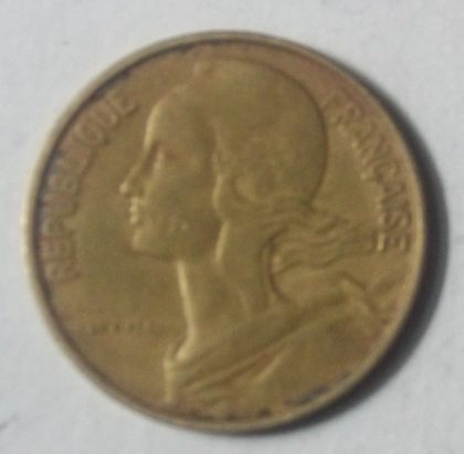 10 Centimes 1967 Liberte Egalite Fraternite (used) | Indian Postage Stamps | Indian Coins | Old Indian Currency | Rare Indian Coins | Numismatic Collection India - Image 2