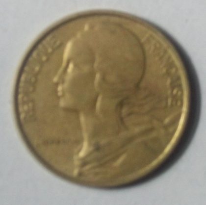 10 Centimes 1970 Liberte Egalite Fraternite (used) | Indian Postage Stamps | Indian Coins | Old Indian Currency | Rare Indian Coins | Numismatic Collection India - Image 2