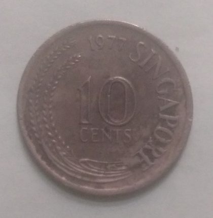 10 Cents 1977 Singapore/ Singapore (used) | Indian Postage Stamps | Indian Coins | Old Indian Currency | Rare Indian Coins | Numismatic Collection India