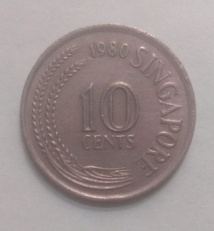 10 Cents 1980 Singapore/ Singapore (used) | Indian Postage Stamps | Indian Coins | Old Indian Currency | Rare Indian Coins | Numismatic Collection India