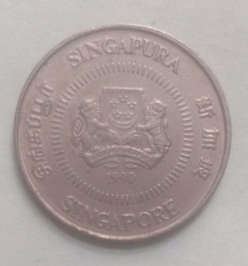 10 Cents 1990 Majulah Singapora/ Singapore (used)