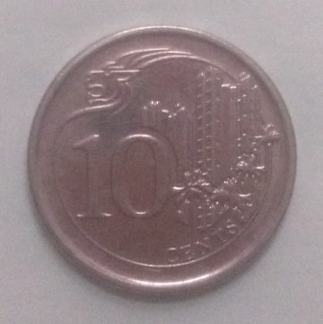 10 Cents 2013 Majulah Singapora/ Singapore (used)