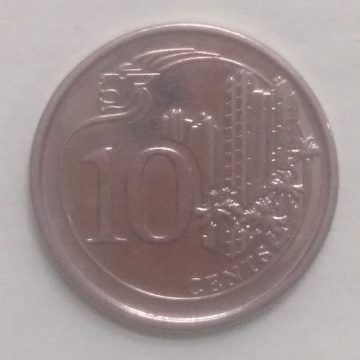 10 Cents 2015 Majulah Singapora/ Singapore (unc)
