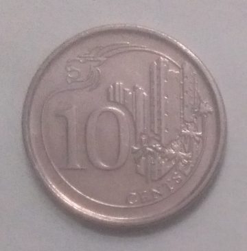 10 Cents 2017 Majulah Singapora/ Singapore (unc)