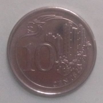 10 Cents 2018 Majulah Singapora/ Singapore (used)