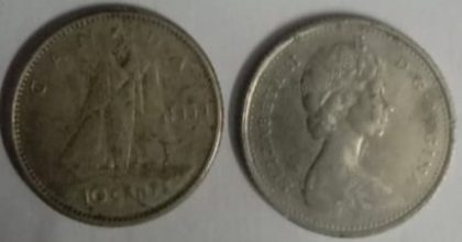 10 Cents Canada 1959 Elizabeth II D.G Regina  (used) | Indian Postage Stamps | Indian Coins | Old Indian Currency | Rare Indian Coins | Numismatic Collection India