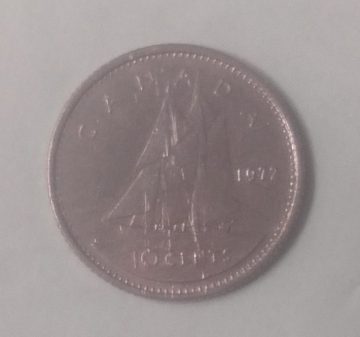 10 Cents Canada 1972 Elizabeth II D.G Regina (used)