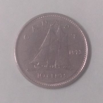 10 Cents Canada 1973 Elizabeth II D.G Regina