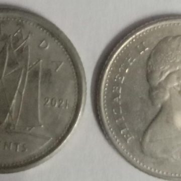 10 Cents Canada 2021 Elizabeth II D.G Regina (used)