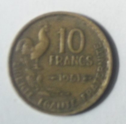 10 Francs 1951 Liberte Egalite Fraternite (used) | Indian Postage Stamps | Indian Coins | Old Indian Currency | Rare Indian Coins | Numismatic Collection India
