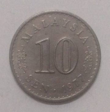10 Sen _1977 Bank Negara Malaysia (used)