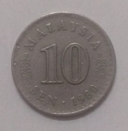 10 Sen _1980 Bank Negara Malaysia (used) | Indian Postage Stamps | Indian Coins | Old Indian Currency | Rare Indian Coins | Numismatic Collection India