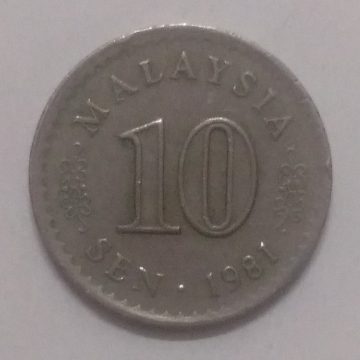 10 Sen _1981 Bank Negara Malaysia (used)