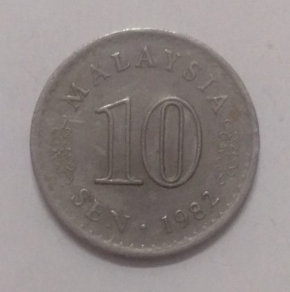 10 Sen _1982 Bank Negara Malaysia (used) | Indian Postage Stamps | Indian Coins | Old Indian Currency | Rare Indian Coins | Numismatic Collection India