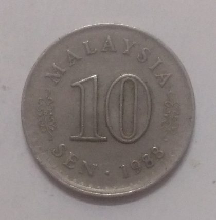 10 Sen _1988 Bank Negara Malaysia (used) | Indian Postage Stamps | Indian Coins | Old Indian Currency | Rare Indian Coins | Numismatic Collection India