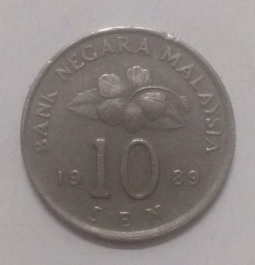 10 Sen _1989 Bank Negara Malaysia (used)