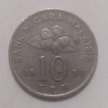 10 Sen _1990 Bank Negara Malaysia (used)
