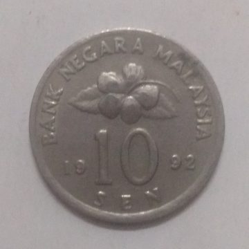 10 Sen _1992 Bank Negara Malaysia (used)