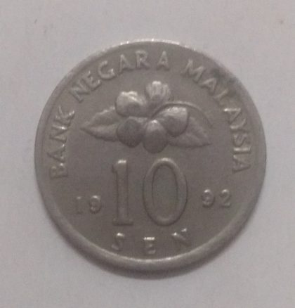 10 Sen _1992 Bank Negara Malaysia (used) | Indian Postage Stamps | Indian Coins | Old Indian Currency | Rare Indian Coins | Numismatic Collection India