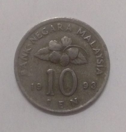 10 Sen _1993 Bank Negara Malaysia (used) | Indian Postage Stamps | Indian Coins | Old Indian Currency | Rare Indian Coins | Numismatic Collection India