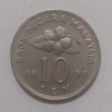 10 Sen _1996 Bank Negara Malaysia (used)