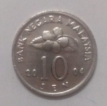 10 Sen _2004 Bank Negara Malaysia (used)